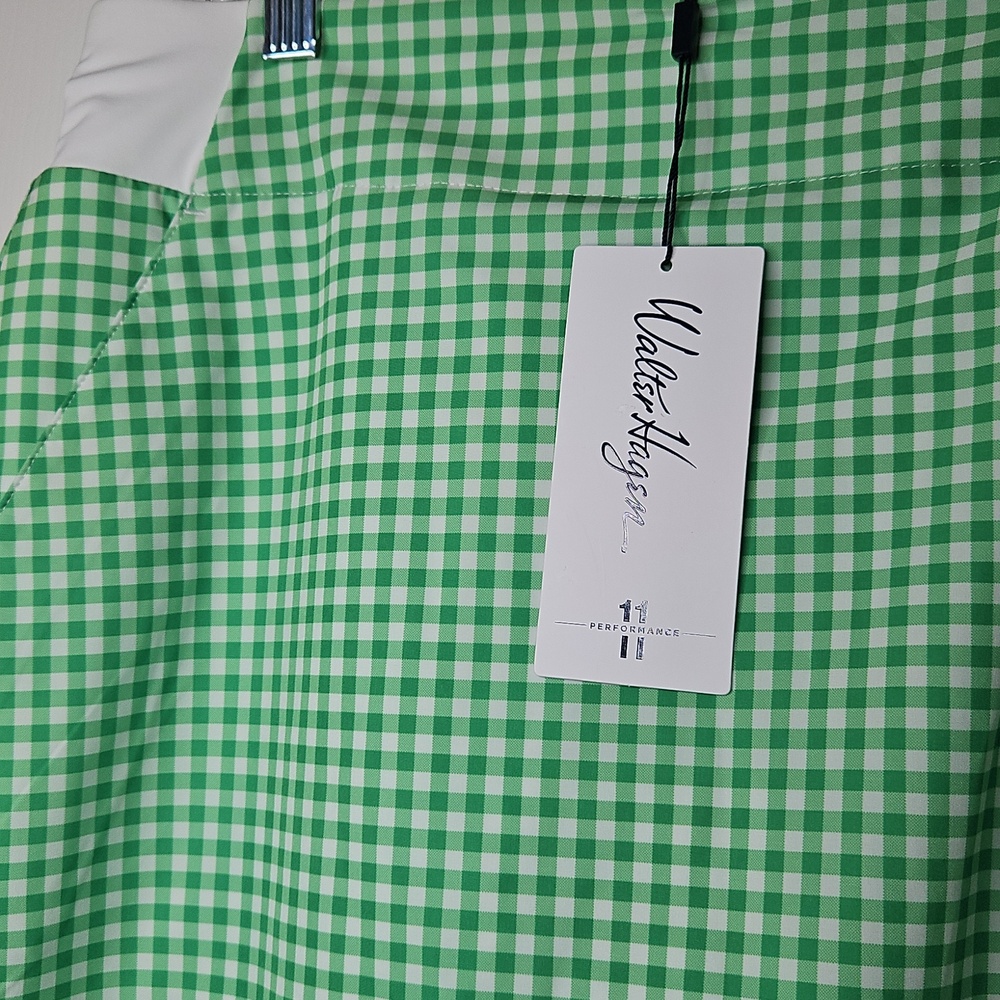 NWT Walter Hagen Performance 11 Knit Skort Green And White Checks Size M - Picture 3 of 8
